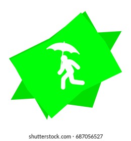 running man with umbrella 