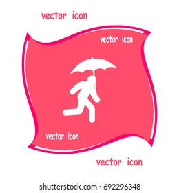 running man with umbrella 
