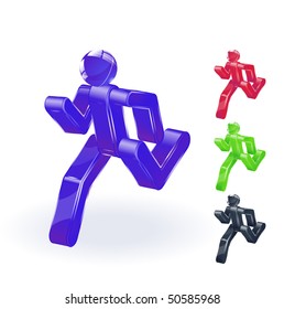 Running man. Vector.