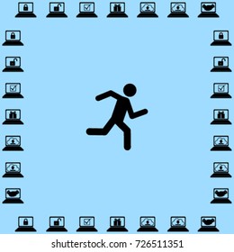 Running man vector icon