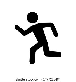Running man vector icon. athletics illustration symbol. marathon logo. summer sport sign.