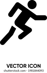 Running man vector icon. Modern, simple flat vector illustration for website or mobile app. Run symbol, logo illustration. Pixel perfect vector graphics	