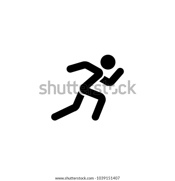 Running Man Vector Icon Simple Flat Stock Vector (Royalty Free) 1039151407
