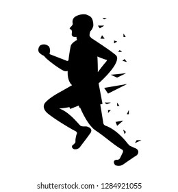 Running man. Vector illustration.