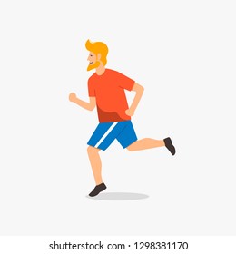 Running man vector  illustration.