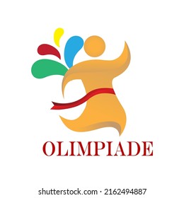 Running man vector, olimpiade logo design