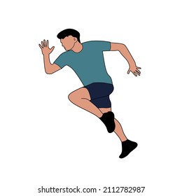 vector man de ejecución, para material deportivo
