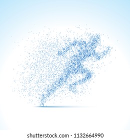 Running man vector template