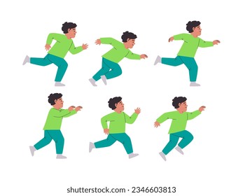 running man wear green clothes casual outfit marathon fit workout speed movement health activity sport set collection