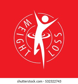 running man, weight loss vector logo 