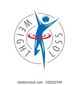 running man, weight loss vector logo 
