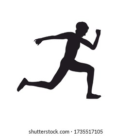 RUNNING MARATHON ATHLETE SYMBOL LOGO