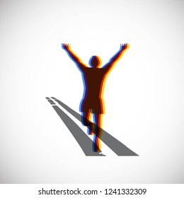 Running marathon logo