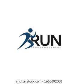 Running Marathon Logo Design Template Icon Stock Vector (royalty Free 