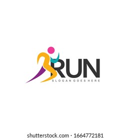 Vektorillustration-Illustration für Marathon-Logo-Designvorlagen, Symbole und Symbole