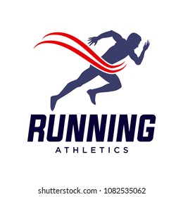 Running and Marathon Logo Vector