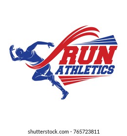 Running And Marathon Logo Vector