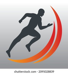 Running and Marathon Logo Vector Design. Running man vector symbol.