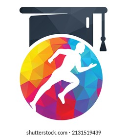 Running and Marathon Logo Vector Design. Running man vector symbol.	