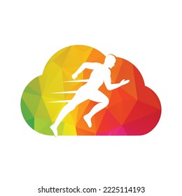 Running and Marathon Logo Vector Design. Running man vector symbol.
