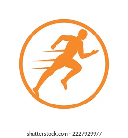 Running and Marathon Logo Vector Design. Running man vector symbol.