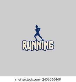 Running marathon logo vector graphic of illustration, ultra marathon, trail run marathon