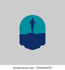 Vector gráfico de ilustración, ultra maratón, trail run maratón