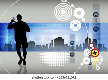 Maratona de corrida, pessoas correm - ilustração vetorial