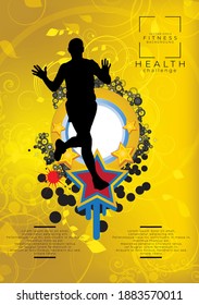 Running marathon, people run - vector illustration