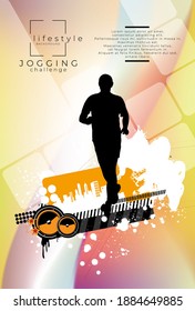 Running marathon, people run - vector illustration