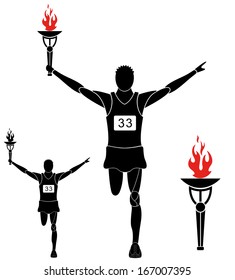 Running. Marathon. Vector Illustration