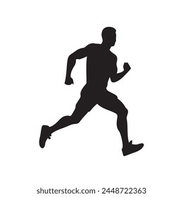 Running Men black icon run sport vector design.