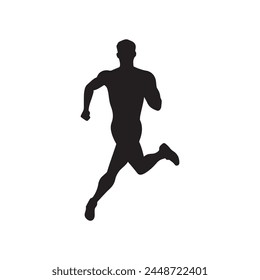 Running Men black icon run sport vector design.