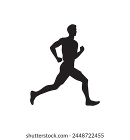 Running Men black icon run sport vector design.
