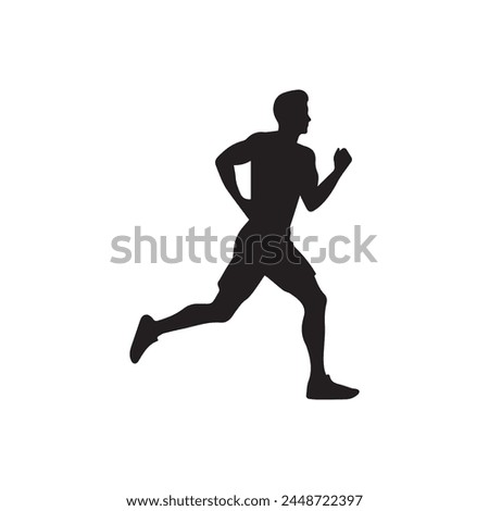 Running Men black icon run sport vector design.