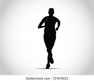 running men silhouette