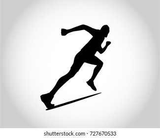 running men silhouette