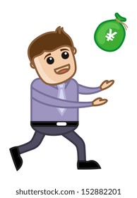 Running for Money - Business Cartoon