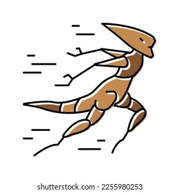 running monster color icon vector. running monster sign. isolated symbol illustration