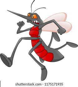 running mosquito cartoon