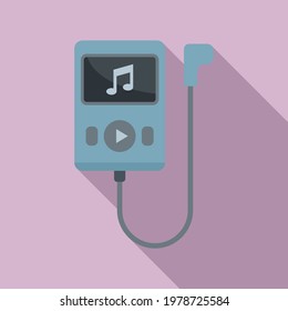 Running music player icon. Flat illustration of Running music player vector icon for web design