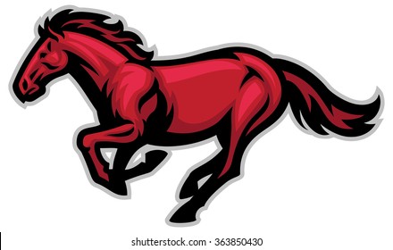 Running Mustang Horse