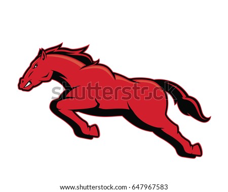 Running mustang horse