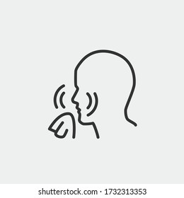 Running Nose Vector Icon Illustration Sign