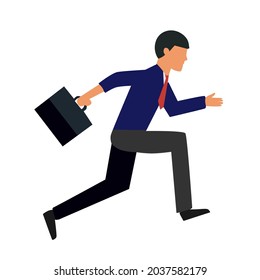running office person illustration visual design