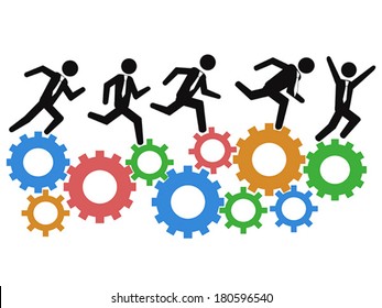 running on gears