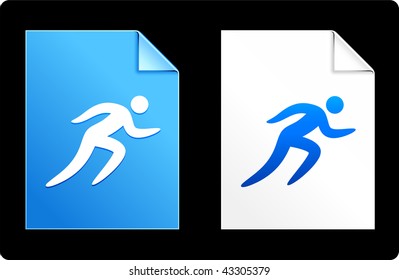 Running on Paper Set Original Vector Illustration AI 8 Compatible File