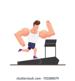 Running on the treadmill