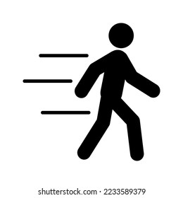 running on a white background