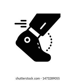 Running pace vector black icon